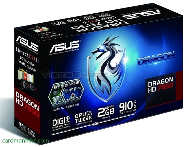 Card màn hình ASUS AMD Radeon HD 7850 DirectCu II Dragon Edition