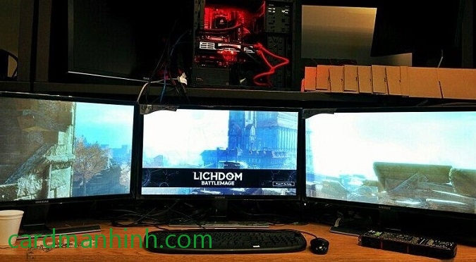 Card màn hình AMD Radeon R9 295X2 chạy game Lichdom: Battlemage với 3 màn hình Ultra HD Eyefinity