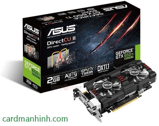 Card màn hình Asus GeForce GTX 650 Ti Boost DirectCU II