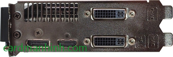 Ngõ xuất hình tiêu chuẩn cho cả 3 card: 2 cổng DVI, 1 cổng HDMI và 1 cổng DisplayPort