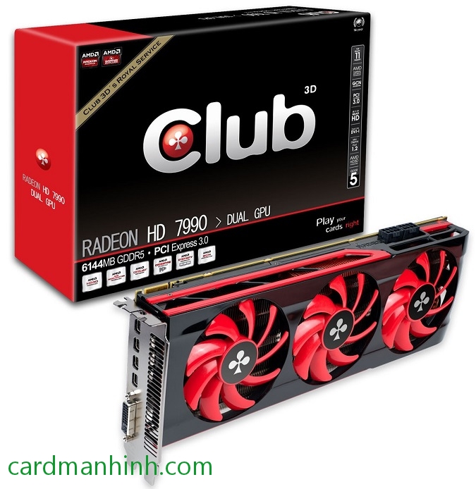 Card màn hình Club 3D Radeon HD 7990 Malta