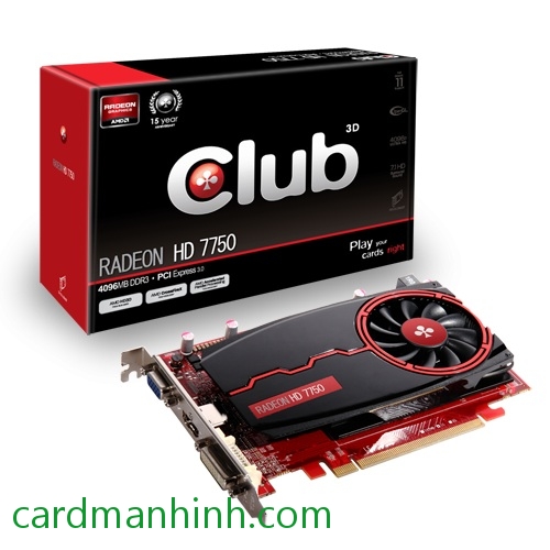 Card màn hình Club 3D AMD Radeon HD7750 4GB