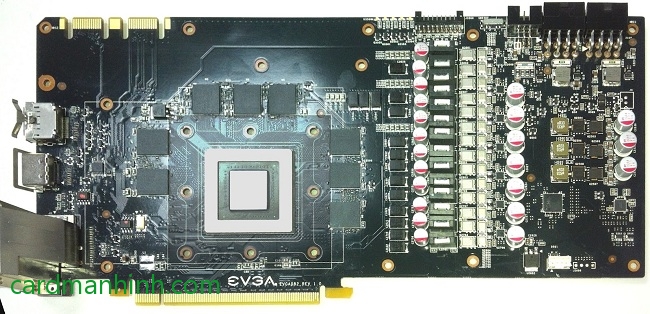 Mặt trước PCB card màn hình EVGA GeForce GTX 680 Classified