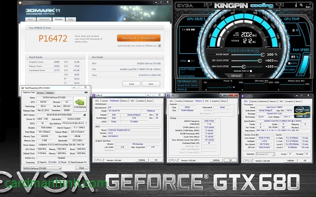 Xung nhân 2GHz của EVGA GeForce GTX 680 Classified