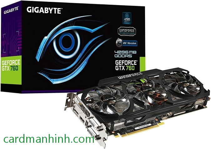 Card màn hình Gigabyte GeForce GTX 760 4GB WindForce OC