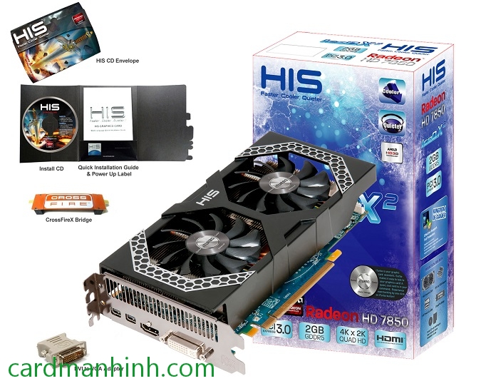 Card màn hình HIS Radeon HD 7850 iPower IceQ X²