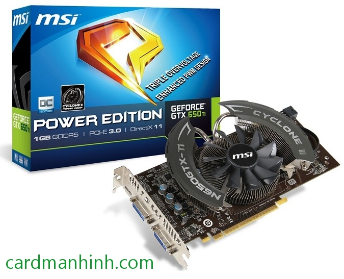 Card màn hình MSI GeForce GTX 650 Ti Power Edition