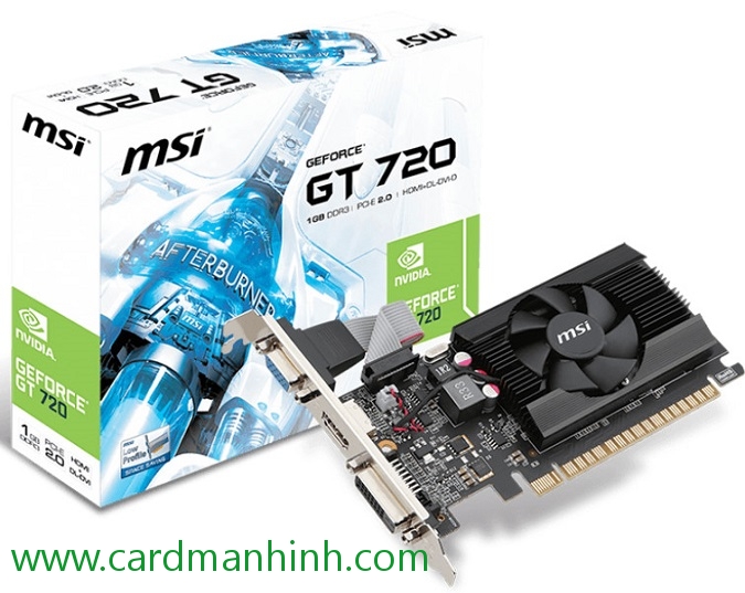 Card màn hình MSI GT 720 phiên bản 1 GB và 2 GB dùng fan