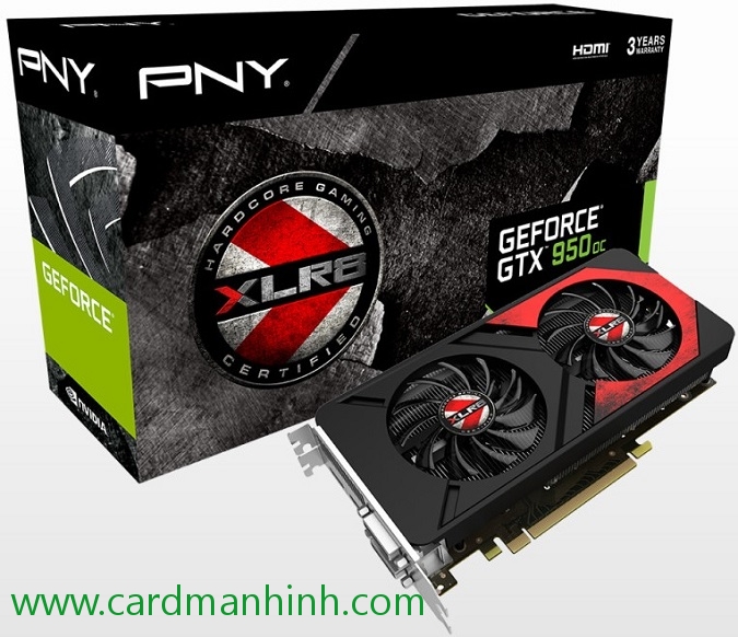 Card màn hình PNY GeForce GTX 950 XLR8 OC Gaming