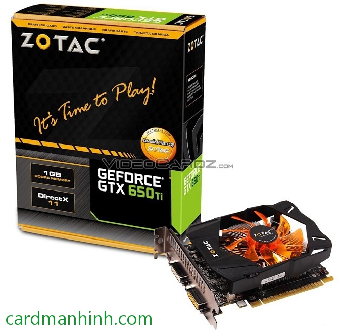 Card màn hình ZOTAC GeForce GTX 650 Ti 1GB