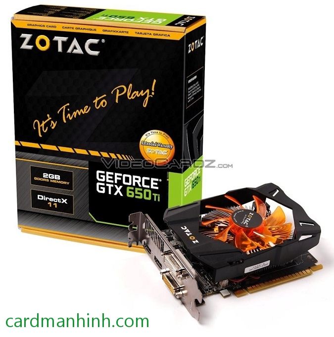Card màn hình ZOTAC GeForce GTX 650 Ti 2GB