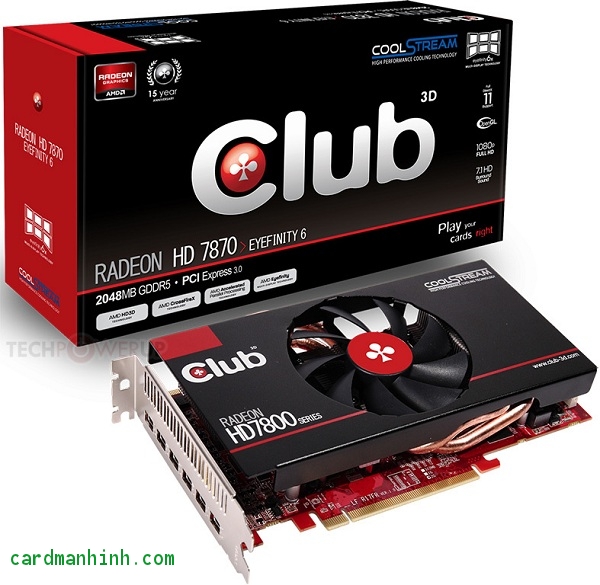 Card màn hình Club 3D AMD Radeon HD 7870 Eyefinity 6