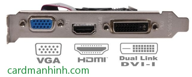Ngỏ xuất hình gồm 1 cổng VGA + 1 cổng HDMI + 1 cổng DVI