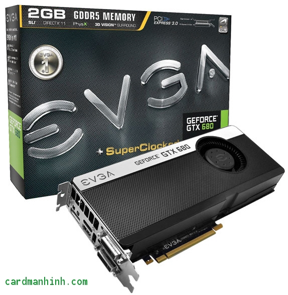 Cặp card màn hình GeForce GTX 680 SC Signature từ EVGA