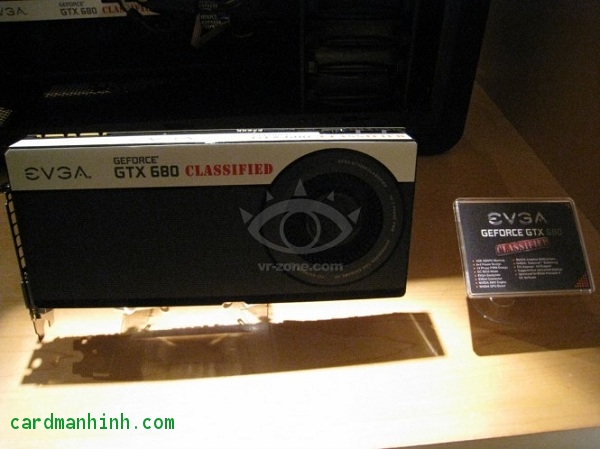 Hình ảnh card màn hình EVGA GeForce GTX 680 Classified