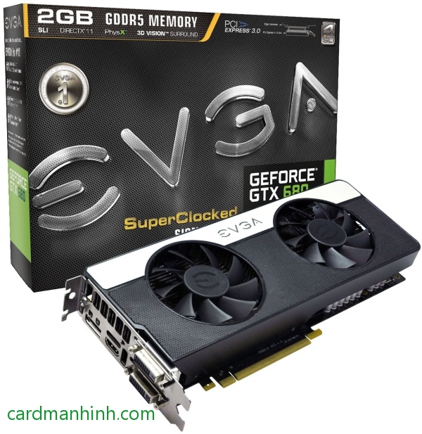 Card màn hình EVGA NVIDIA GeForce GTX 680 SuperClocked Signature 2