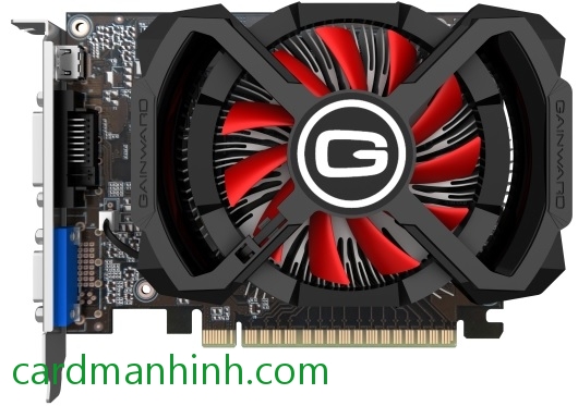 Gainward GeForce GT 740 full-size dùng 1 fan lớn và bộ nhớ GDDr5