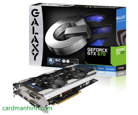 Card màn hình Galaxy NVIDIA GeForce GTX 670 GC 4GB