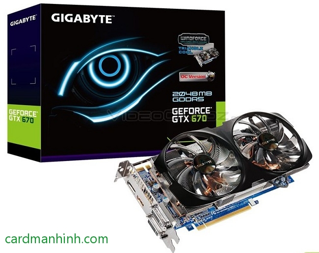Card màn hình Gigabyte GeForce GTX 670 WindForce 2X