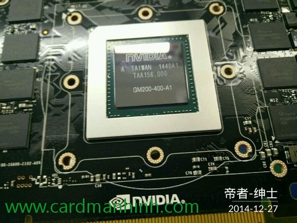 Hình ảnh bề mặt card màn hình NVIDIA GeForce GTX Titan X