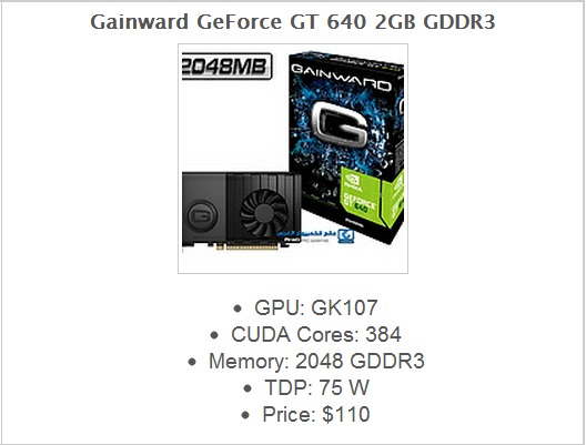 Card màn hình Gainward GeForce GT640 2GB GDDr3