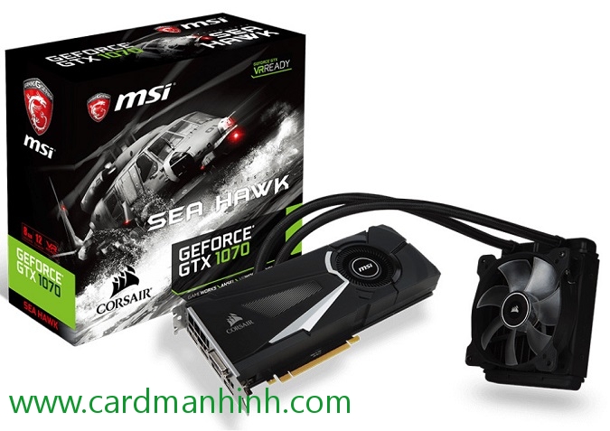 Hình ảnh card màn hình MSI GeForce GTX 1070 Sea Hawk X