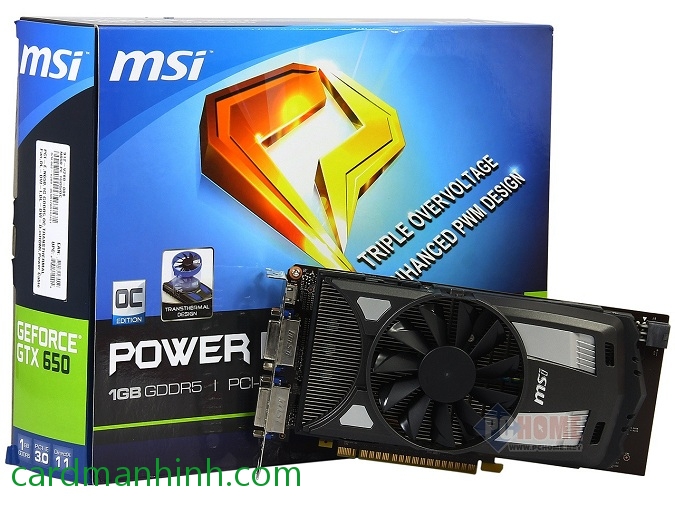 Card màn hình MSI GeForce GTX 650 OC Power Edition