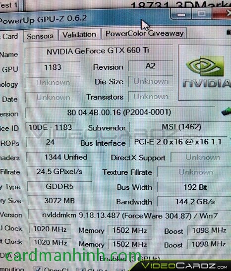 GTX660 Ti PE chỉ có 2GB - Đây là bug của GPU-z
