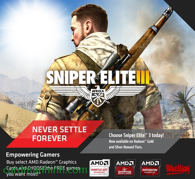 Khuyến mãi card màn hình AMD có thêm game Sniper Elite III