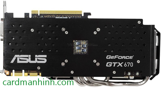 Mặt sau ASUS GeForce GTX 670 DirectCU II 4GB
