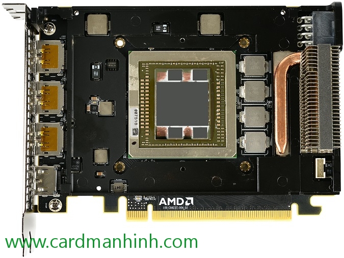 Card có tản nhiệt phụ cho chip VRM và bộ nhớ
