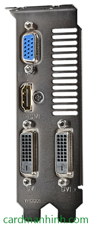 Ngõ xuất hình gồm 2 cổng DVI,1 cổng HDMI và 1 cổng VGA