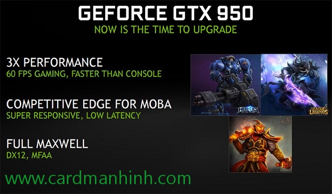 NVIDIA đang chuẩn bị phiên bản card màn hình GeForce GTX 950 mới