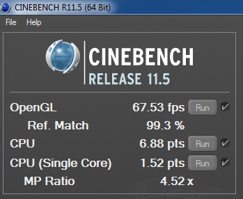 Cinebench 11.5 64-bit