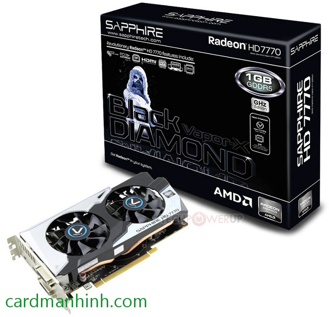 Sapphire ra mắt card màn hình Radeon HD 7770 Vapor-X Black Diamond