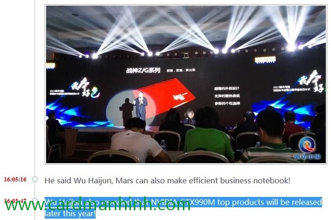 Wu Haijun khẳng định NVIDIA sẽ giới thiệu GTX 990M trong năm nay