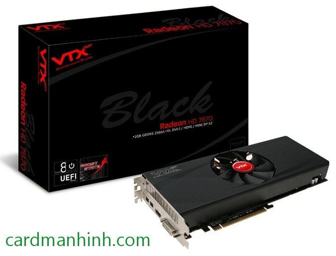 Card màn hình VTX3D HD7870 Black Edition (Tahiti LE)