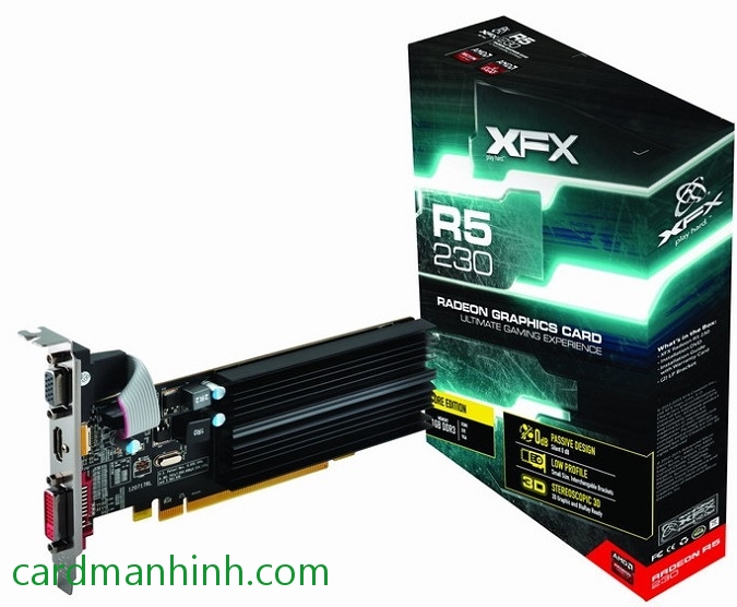 Card màn hình XFX Radeon R5 230 low-profiles màu xanh