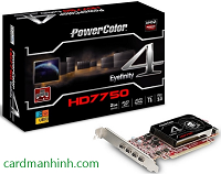 Card màn hình PowerColor Radeon HD 7750 Eyefinity 4 Low Profile