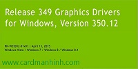 Driver card màn hình NVIDIA GeForce 350.12 WHQL