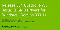 Driver card màn hình NVIDIA Quadro 333.11 WHQL