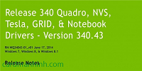 Driver card màn hình NVIDIA Quadro 340.43 Beta