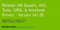 Driver card màn hình NVIDIA Quadro 341.05 WHQL
