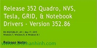 Driver card màn hình NVIDIA Quadro 352.86 BETA