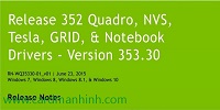Driver card màn hình NVIDIA Quadro 353.30 WHQL