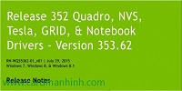 Driver card màn hình NVIDIA Quadro 353.62 WHQL