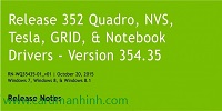 Driver card màn hình NVIDIA Quadro 354.35 WHQL