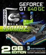 Galaxy ra mắt card màn hình GeForce GT 640 GC 2GB